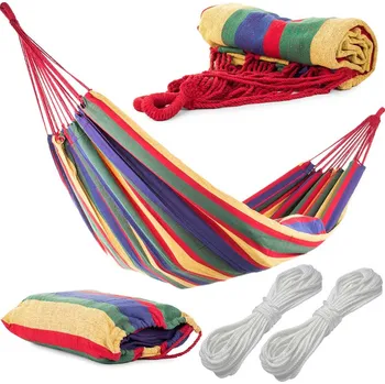 Houpací síť VERK GROUP Zahradní dvoumístná XXL houpací síť 200x150 cm