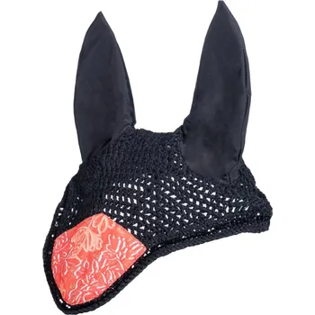 Koňská maska proti hmyzu Čabraka na uši HKM Savona Style, černá, Pony