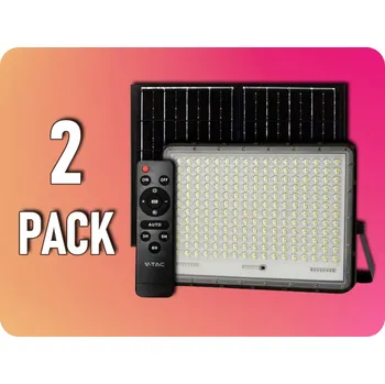 LED REFLEKTOR SE SOLÁRNÍM PANELEM 30W, 2600LM, IP65, 20000MAH/2-PACK! Studená bílá