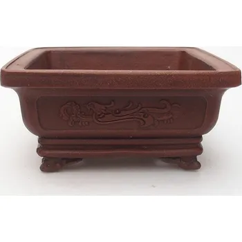 Květináč Bonsai miska 13 x 13 x 6 cm hnědá