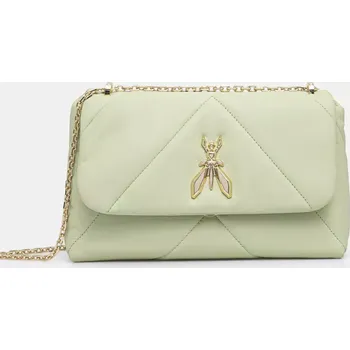 Kabelka Kožená kabelka Patrizia Pepe zelená barva, 8B0195 L006 8B0195.L006 07X, vel. ONE SIZE