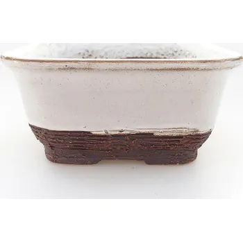 Květináč Keramická bonsai miska 14 x 12,5 x 7 cm bílá