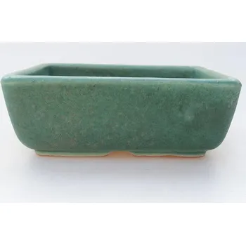 Květináč Keramická bonsai miska 12 x 8,5 x 4,5 cm zelená