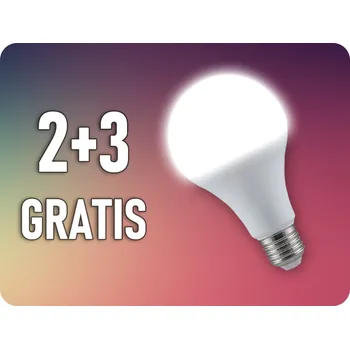 Žárovka E27 LED ŽÁROVKA 20W, 2452LM, A80, 2+3 gratis! Neutrální bílá
