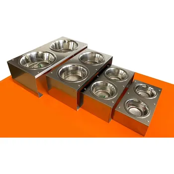 Miska pro psa Stojan na dvě misky, nerezový, 31 x 10,5 cm