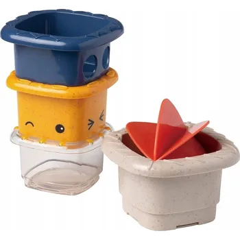 Hračka pro nejmenší Věž s aktivitami, kelímky do koupele TOLO Bio 12m+