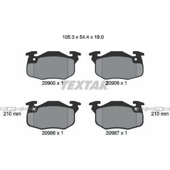 Brzdová destička Sada brzdových destiček, kotoučová brzda TEXTAR 2090506
