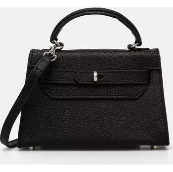 Kabelka Kožená kabelka Silvian Heach SANITA černá barva, RCP25016BO 99X, vel. ONE SIZE