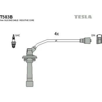 Autoelektrika Sada kabelů pro zapalování TESLA T583B