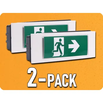 Svítilna Nouzová LED svítilna 3.8W, 110lm, IP20, 6000K/2-PACK!