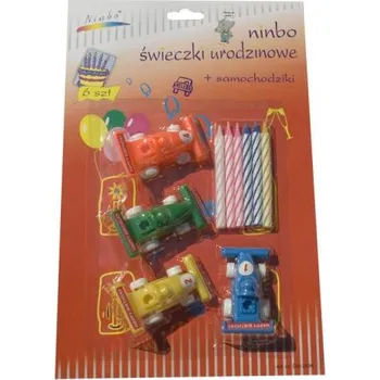 Dortová svíčka Svíčky dortové 006V 6ks + autička