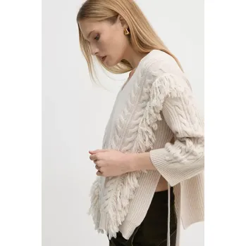 Dámský svetr Vlněný svetr Marella dámský, béžová barva, hřejivý, 2423366035200 01X, vel. S