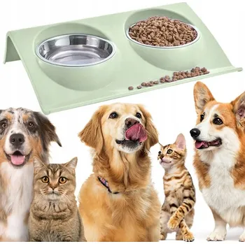 Miska pro psa Sada dvou misek Reverse zelená 0,4 l