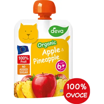 DEVA Ovocná kapsička 100% ovoce Jablko a Ananas, sleva 44%, exp.15.12.25