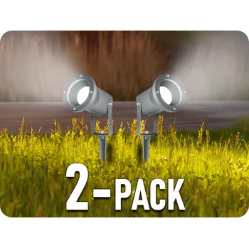 Žárovka ZAHRADNÍ LED SVÍTIDLO, GU10 PATICE, ČERNÉ/2-PACK!