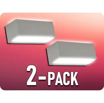 Nástěnné svítidlo LED nástěnné svítidlo 12W, 1150LM, UP&DOWN, šedé, IP65/2-PACK! Teplá bílá