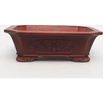 Květináč Bonsai miska 16 x 12 x 5 cm hnědá