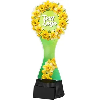 Akrylátová trofej ACUTCM132 | Květinová edice