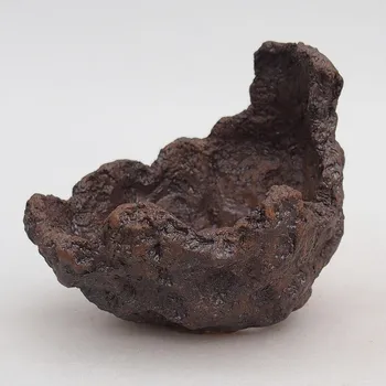 Květináč Keramická Skořápka 10 x 11 x 9 cm hnědá