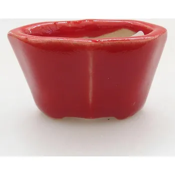 Květináč Mini bonsai miska 4,5 x 3 x 2,5 cm červená