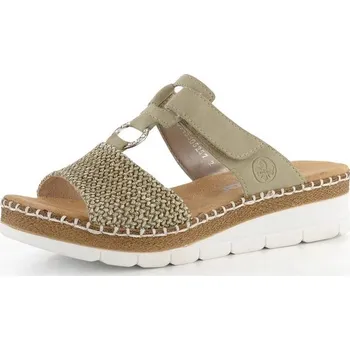 Dámské pantofle Rieker pantofle na klínku Schilf/Salbei V1243-52 - 37 | P691551