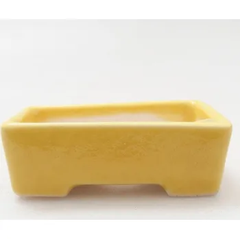 Květináč Mini bonsai miska 5 x 3 x 2 cm žlutá