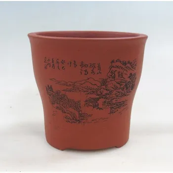 Květináč Bonsai miska 10,5 x 10,5 x 10 cm cihlová