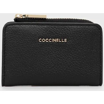 Peněženka Kožená peněženka Coccinelle černá barva E2.MW5.17.01.01 99X, vel. ONE SIZE