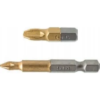Vrták Šroubovací bity PZ1 x 50 mm, titanové, 2 ks