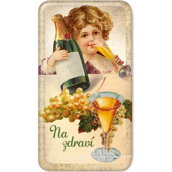 Dekorativní magnet Magnet Na zdraví - Víno pro radost