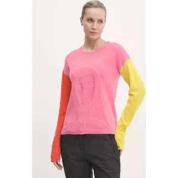 Dámský svetr Svetr Rossignol Lina x JCC dámský, růžová barva, lehký, RLNWO09 42X, vel. S