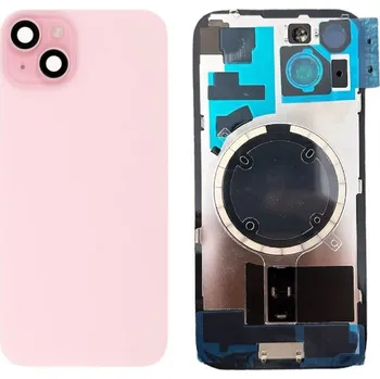 Náhradní kryt pro mobilní telefon Apple iPhone 15 Plus - Back Cover Glass / Náhradní zadní sklo housingu (Pink)