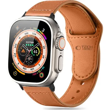 Řemínek na hodinky Řemínek Tech-Protect Naturalfit Apple Watch 4/5/6/7/8/9/SE/Ultra 1/2 (42/44/45/49mm) brown