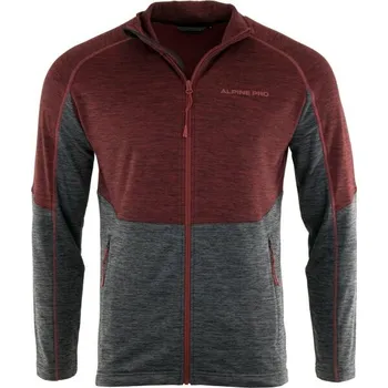 Pánské oblečení Pánská mikina ALPINE PRO MIETEN S Červená, Tmavě šedá