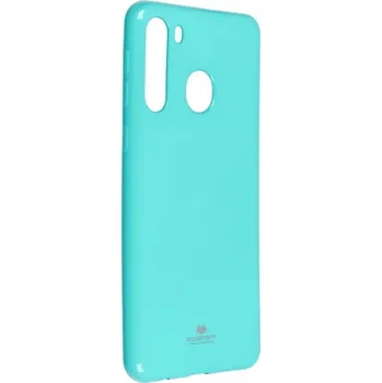 Náhradní kryt pro mobilní telefon Kryt Jelly Case Mercury Samsung Galaxy A21 tyrkysový