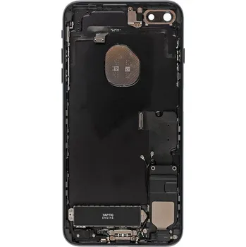 Náhradní kryt pro mobilní telefon iPhone 7 Plus - Zadní housing s předinstalovanými díly (Jet black)