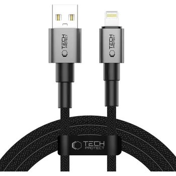 Náhradní díl pro mobilní telefon Kabel Tech-Protect Ultraboost Bottom Lightning Kabel 15W/2,4A 200cm Iron Grey