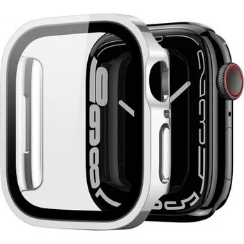Náhradní kryt pro mobilní telefon Ochranné tvrzené sklo Dux Ducis Case Hamo s ochranným sklem Apple Watch 7 / 8 / 9 45 mm silver