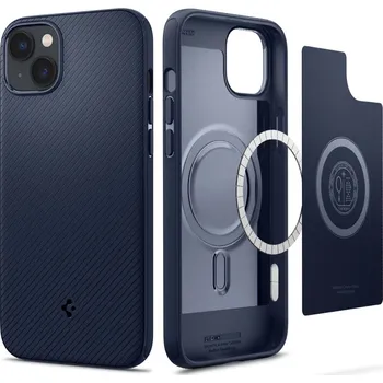 Náhradní kryt pro mobilní telefon Kryt Spigen Mag Armor iPhone 14 Plus / 15 Plus navy Blue
