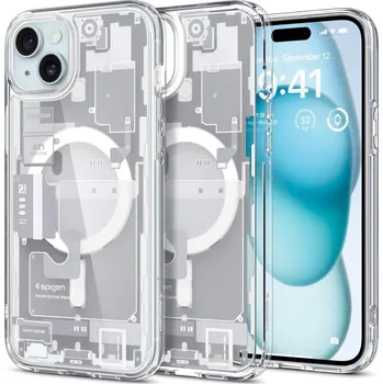 Náhradní kryt pro mobilní telefon Kryt Spigen Ultra Hybrid Mag Magsafe iPhone 15 Zero One white