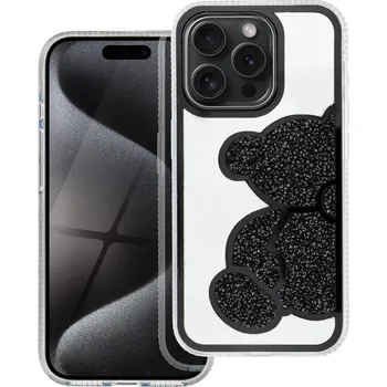 Náhradní kryt pro mobilní telefon Kryt Teddy Bear Case iPhone 15 Pro Max black