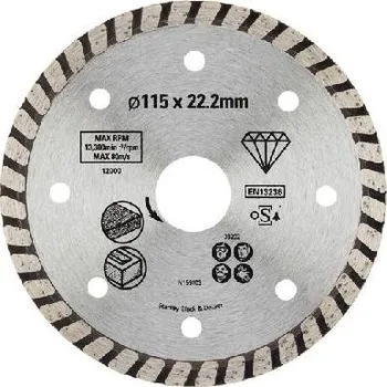 Dílna Stanley Příslušenství - Diamantový řezný kotouč na žulu a cihly, 115x22,2 mm STA38202-XJ