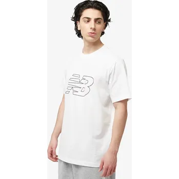 Pánské tričko New Balance Flying NB T-Shirt White 2XL