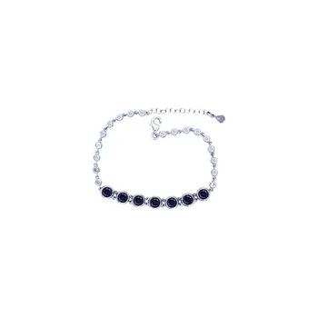 Náramek Stříbrný náramek se zirkony fialová