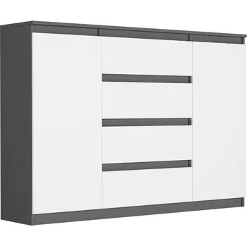 Komoda Komoda Framire 140 x 40 x 98 cm antracit, bílá matná