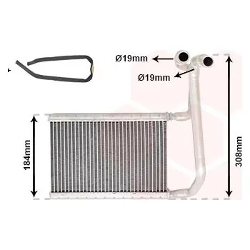 Výměník tepla, vnitřní vytápění VAN WEZEL 18006645