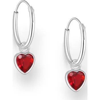 Náušnice Stříbrné náušnice Ellie ČERVENÉ