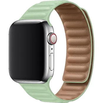 Řemínek na hodinky Kožený řemínek Leather Link pro Apple Watch (38/40/41 mm) Green