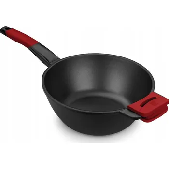 Pánev Wok pánev BRA A412028 Červená/Černá Ø 28 cm Nerezová ocel (1 Kusů)