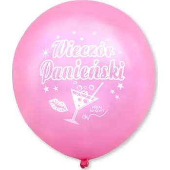 Balónek Balónky RŮŽOVÉ s bílým potiskem ROZLUČKA SE SVOBODOU 5 ks